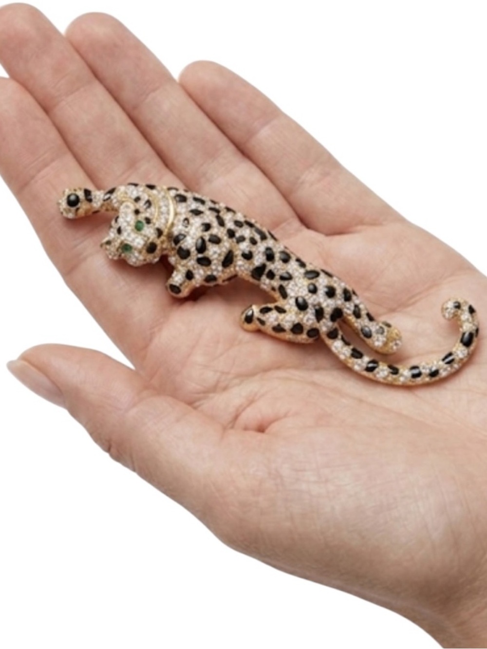 NEW Climbing Leopard Rhinestone Brooch -
Rose Gold Tone Animal Pin Jewelry - Picture 5 of 6